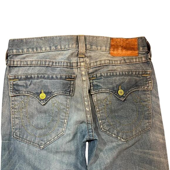 True Religion Y2K Distressed Flap Pocket Bootcut Jeans - Picture 5 of 7